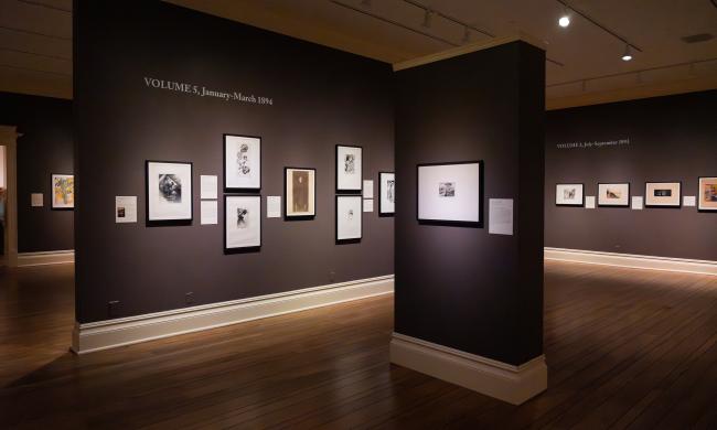 Gallery room with art work and photographs on display at the Dixon.