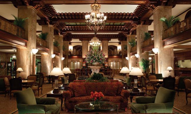 Inside the lobby of The Peabody Memphis