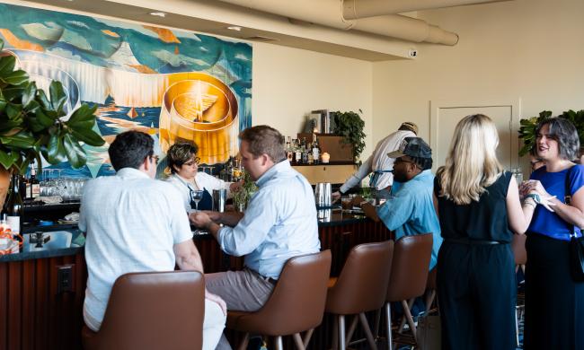 People at the bar at Bar Limina.