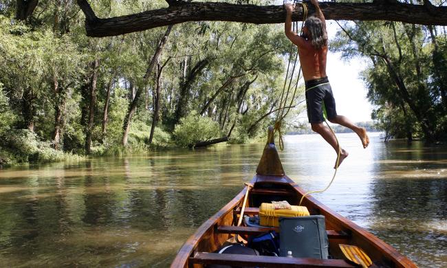 Canoeing on a river in Memphis