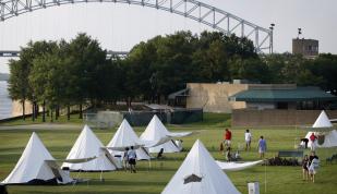 Mud Island Teepees